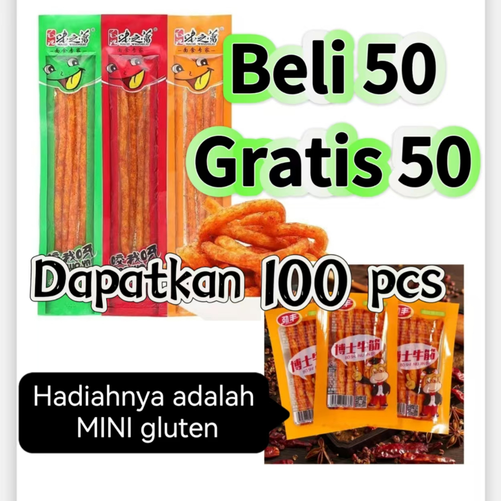 

【HALAL】【 grosir】 Camilan pedas termurah Gluten pedas Gluten pedas berkualitas tinggi Camilan nostalgia Camilan Idul Fitri Camilan pedas terlaris selebriti Internet yang unik