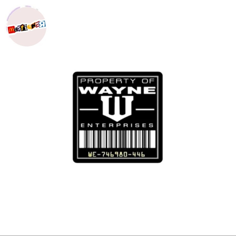 

sticker property of Wayne enterprises tag stiker DC batman gotham