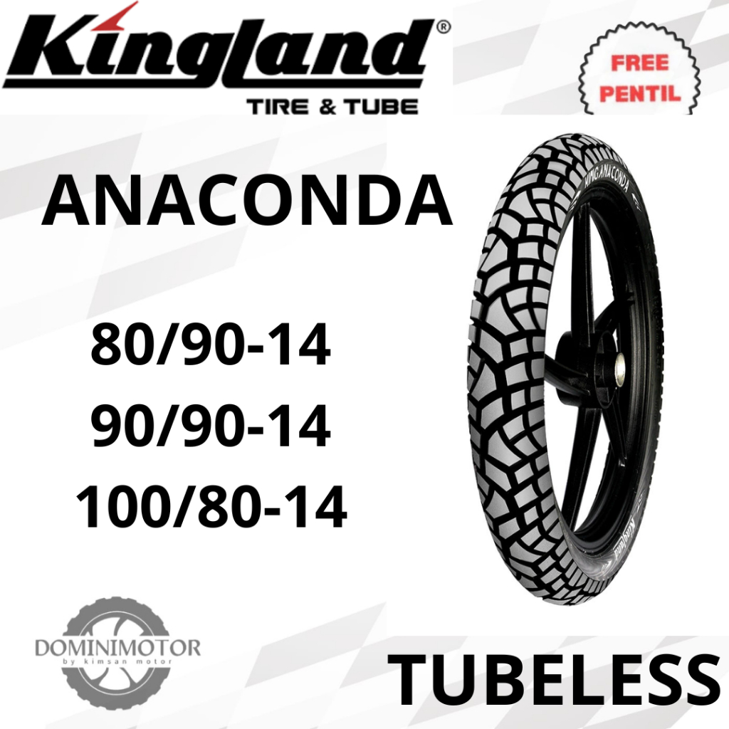 KINGLAND King ANACONDA Ban Motor Ring 14 80/90 90/90 100/80 Ban Motor Tubles Ban Ring 14