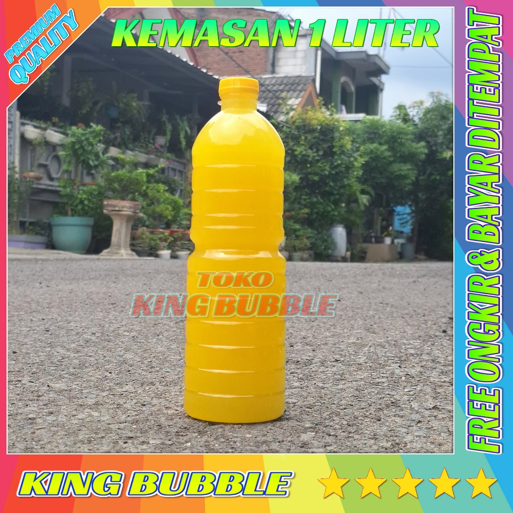 Refill gelembung sabun / Mainan anak balon sabun extra besar kuning 1 liter