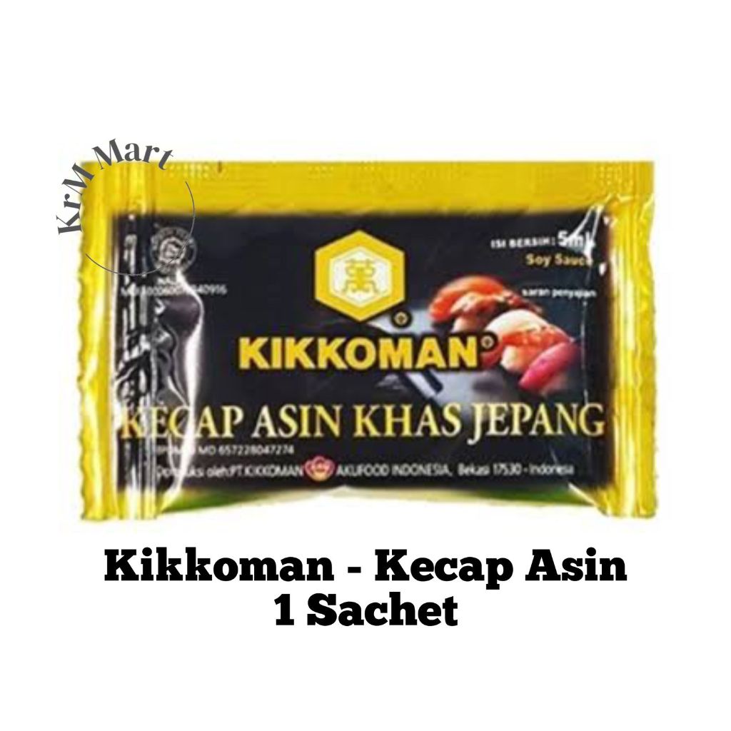 

Kikkoman kecap asin 1 sachet 5 ml shoyu halal khas jepang soy sauce kikoman japanese