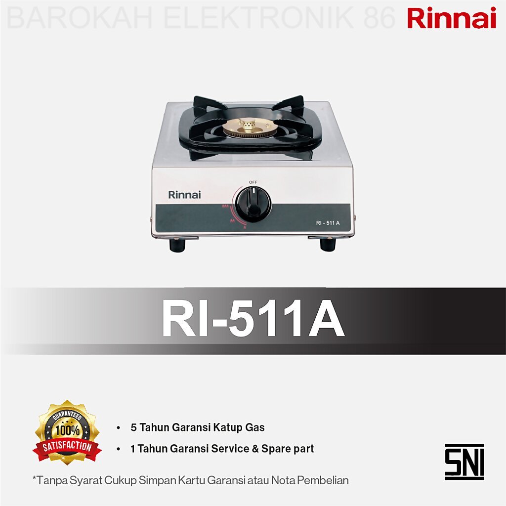 Rinnai RI-511A Kompor Gas 1 Satu Tungku - Api Besar