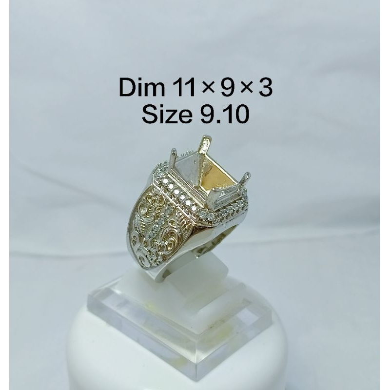 Ring cincin/emban alpaka zirkon dim kotak(spesial)