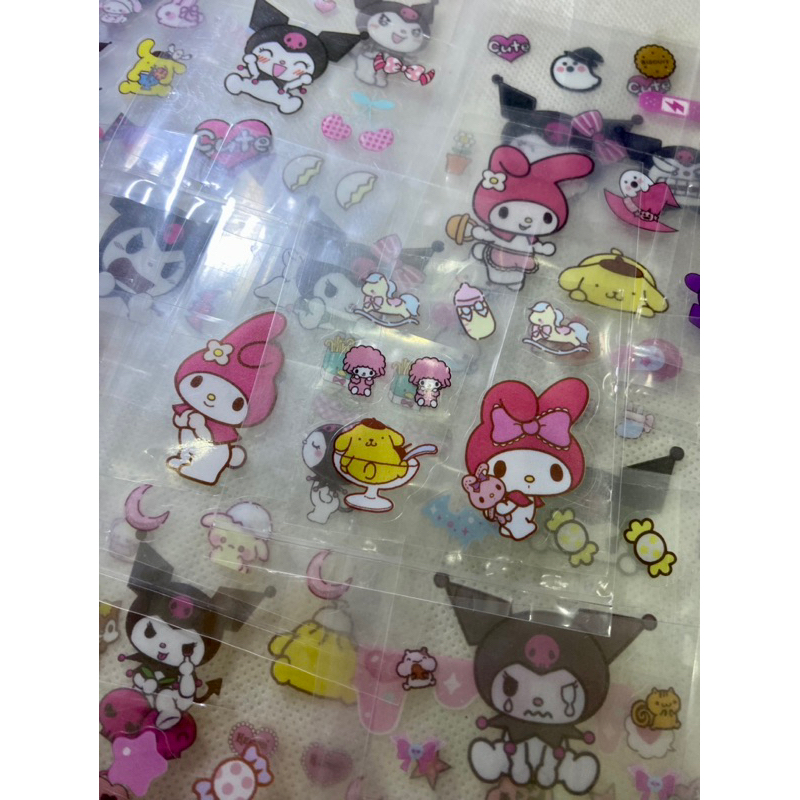 STIKER SANRIO KARAKTER - MY MELODY - KUROMI