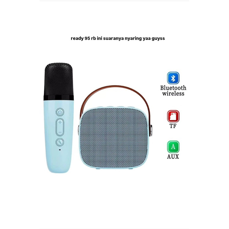 speaker bluetooth Bass K1 Microphone Premium set lengkap speaker bluetooth mic wireless