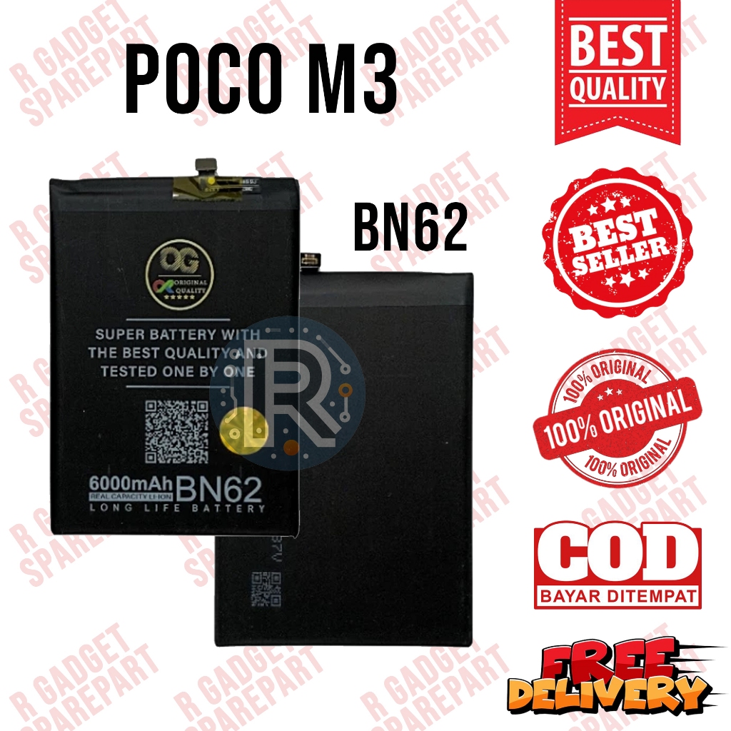 Baterai POCO M3 Original OG SUPER / Battery POCO M3 BN62