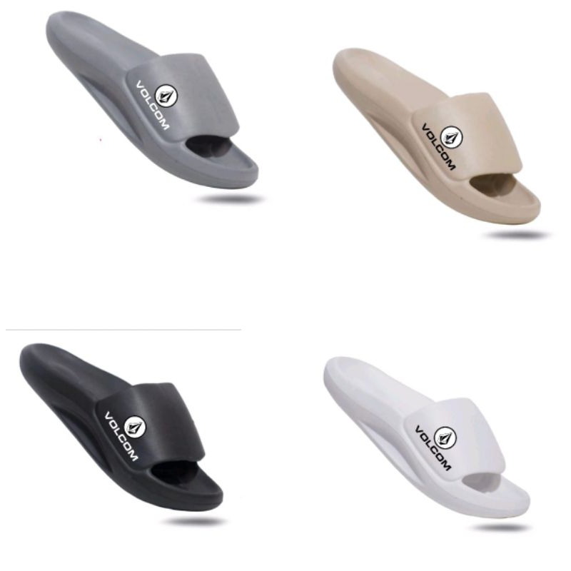 Sandal Slop volcom Pria dan Wanita Original Sandal Slide Sendal Slip On Sendal Karet Cowok Cewek TEB