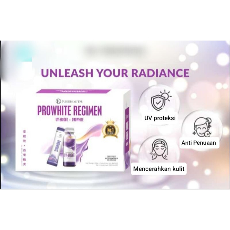 Kinohimitsu Prowhite Regimen UV Bright Kolagen Kulit Original