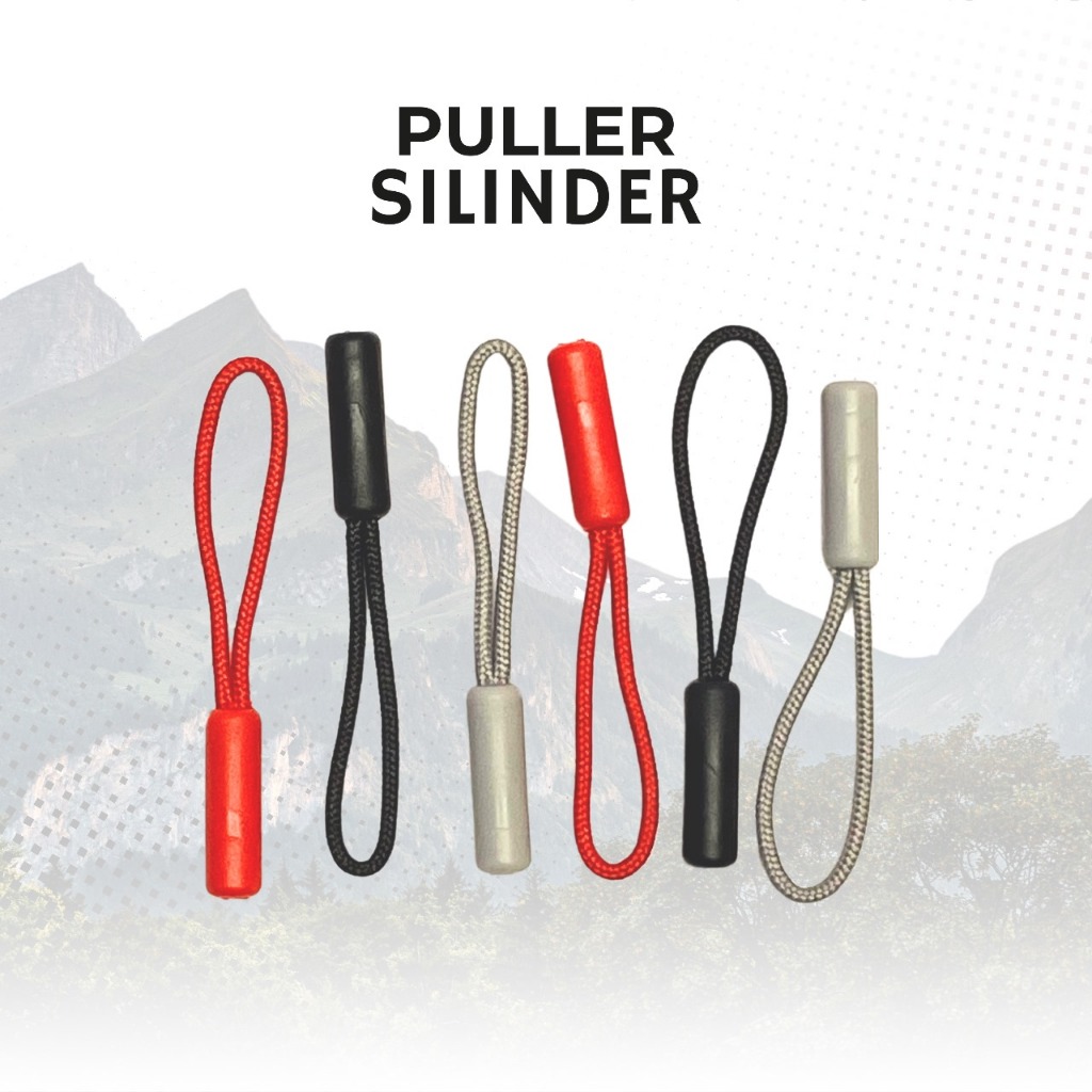 Puller Zipper Resleting Silinder Polos Puller Zipper Tarikan Resleting Jaket Tas Waistbag Slingbag