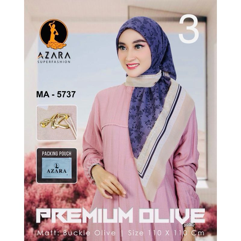 10pcs Hijab Azara Premium Olive Hijab Azara Paris Olive Hijab Azara Free Pouch