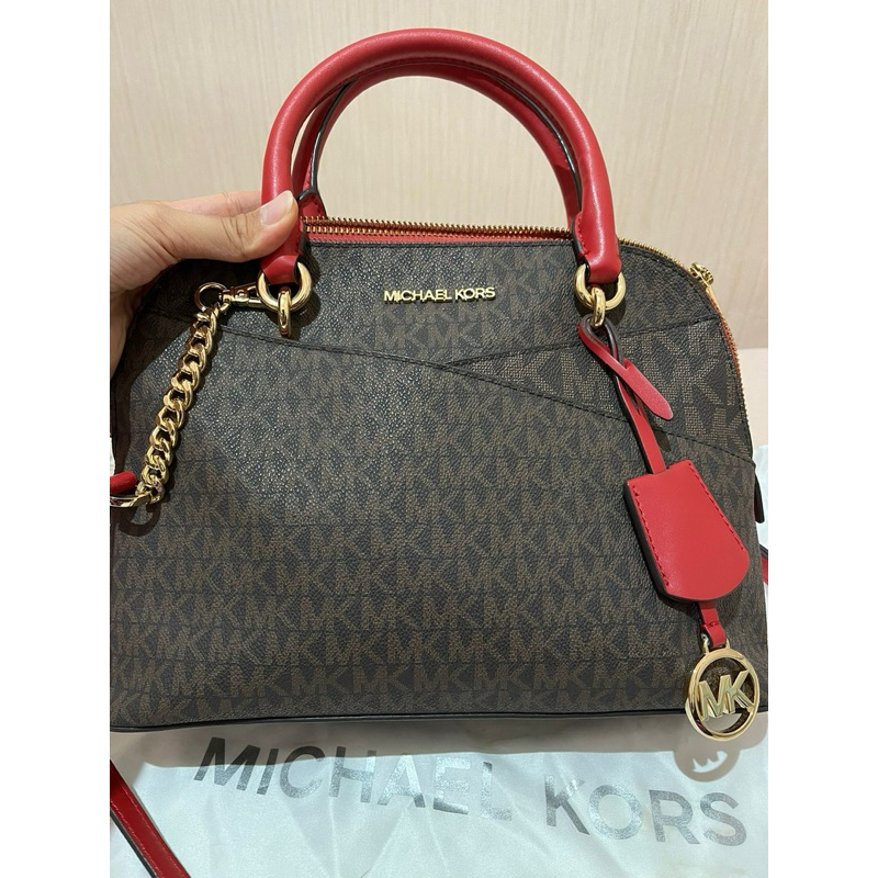 Michael Kors Tas Selempang Wanita Hitam Merah