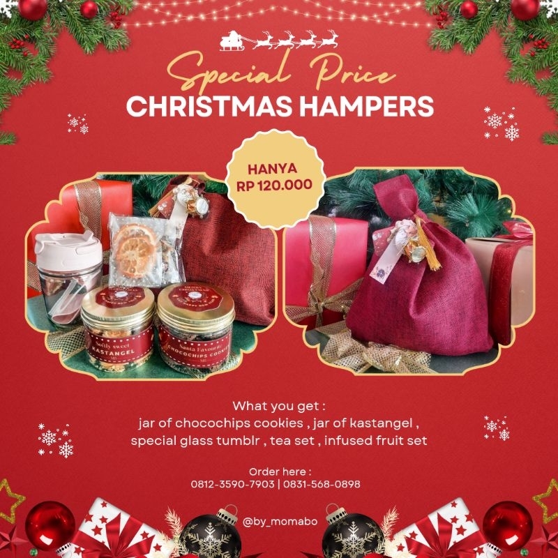 

hampers christmas / hampers natal / bingkisan natal / hadiah unik / kado unik / parcel natal / parcel murah/ hampers natal murah