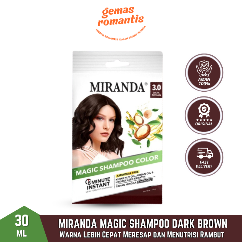 Miranda Magic Shampoo Color - Dark Brown