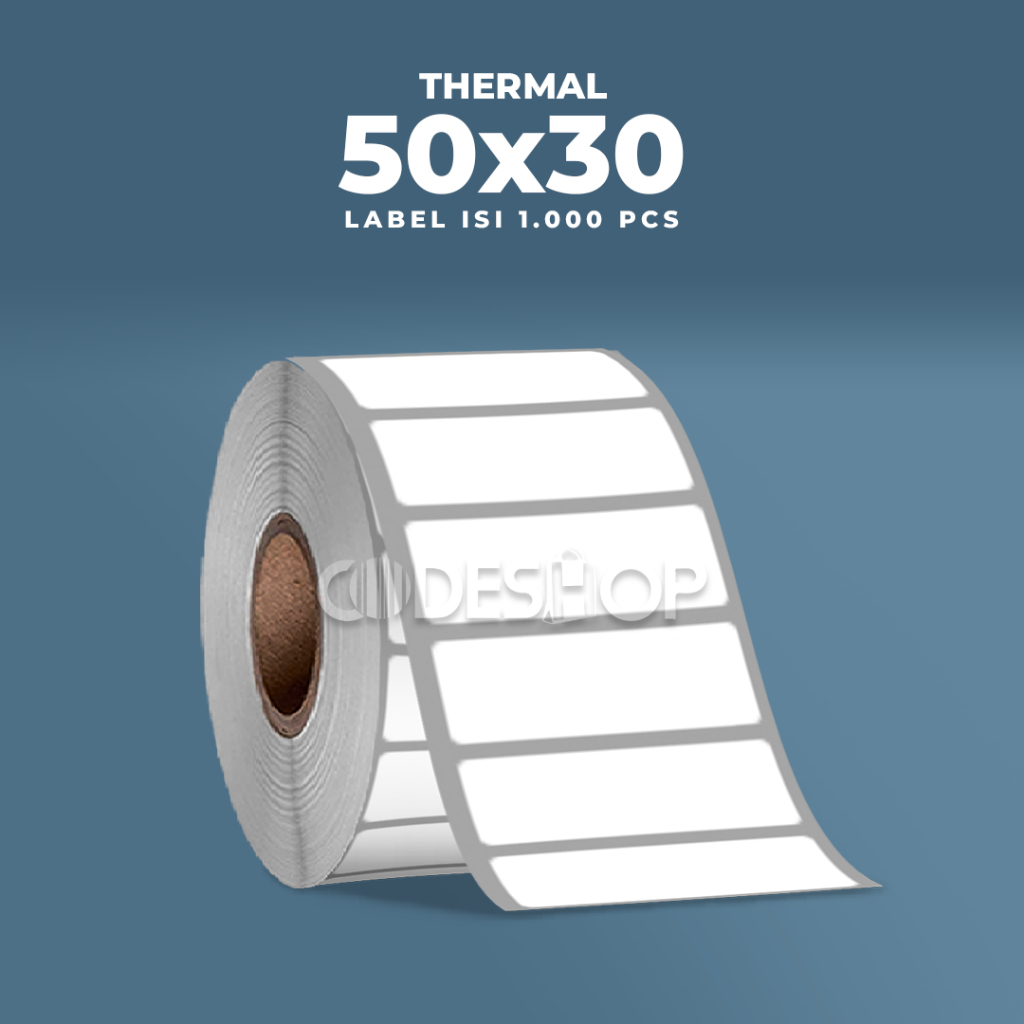 

Kertas Label Thermal 50x30mm 1 Line Core 1inch Isi 1000pcs
