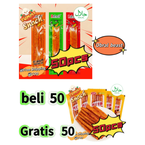 

【HALAL】【harga grosir】Penawaran terbaik tahun ini, harga grosir, beli 50 dapat 50 camilan gratis!