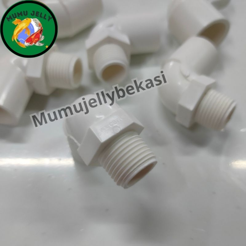 Elbow drat luar knee upvc sambungan pipa
