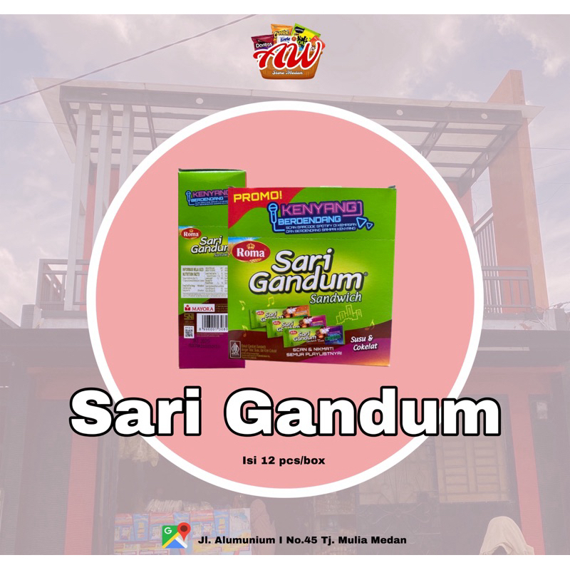 

Sari Gandum Isi 12 pcs/box Sandwich 324 gram