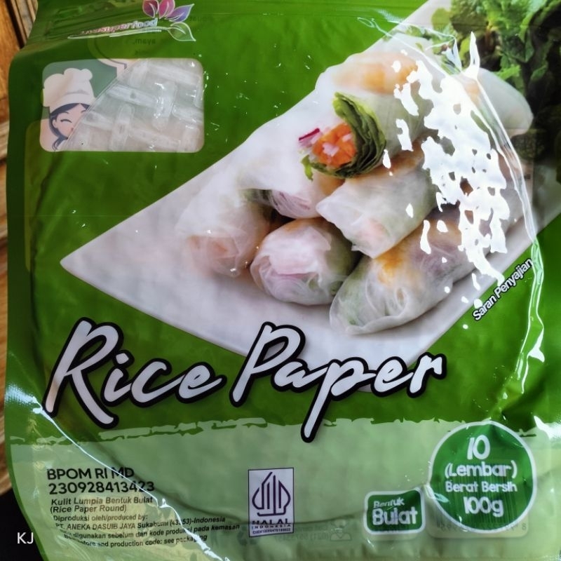 

10 lembar rice paper bulat diameter 22 cm/spring roll/kulit lumpia Vietnam