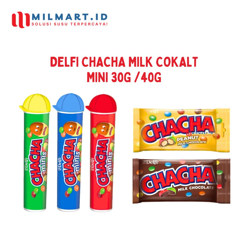 

CHACHA MINIS 30G CHA CHA MILK CHOCOLATE PEANUT CAMILAN COKLAT DELFI