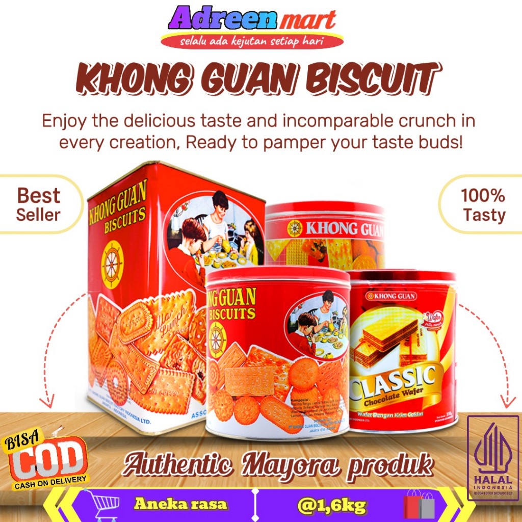 

KHONG GUAN BISCUITS KALENG LEBARAN 650gr|1600gr