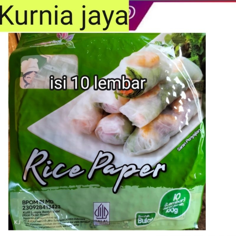 

rice paper bulat (10 lembar) diameter 22 cm/spring roll/kulit lumpia Vietnam