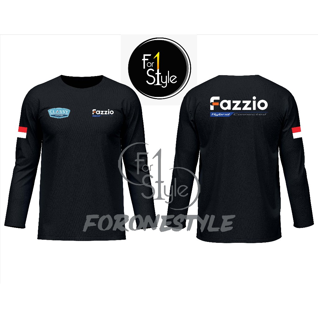 TSHIRT KAOS FAZZIO YAMAHA - KAOS LENGAN PANJANG FAZZIO - BAJU YAMAHA FAZZIO HYBRID CONNECTED