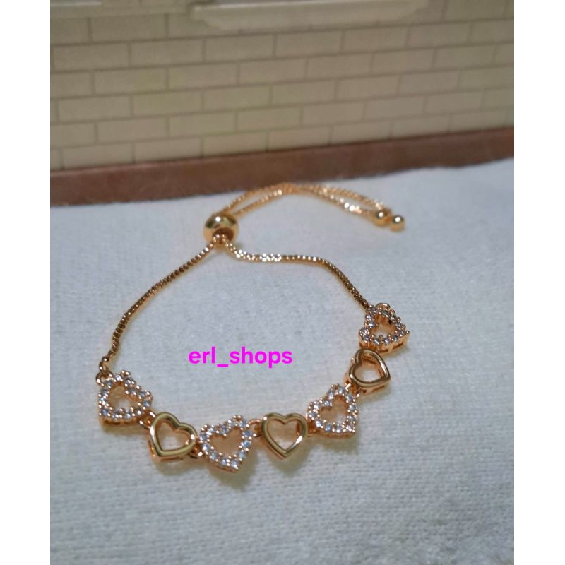 GELANG SERUT WANITA 925 PERAK ANTI KARAT GELANG HEART KADO VALENTINE