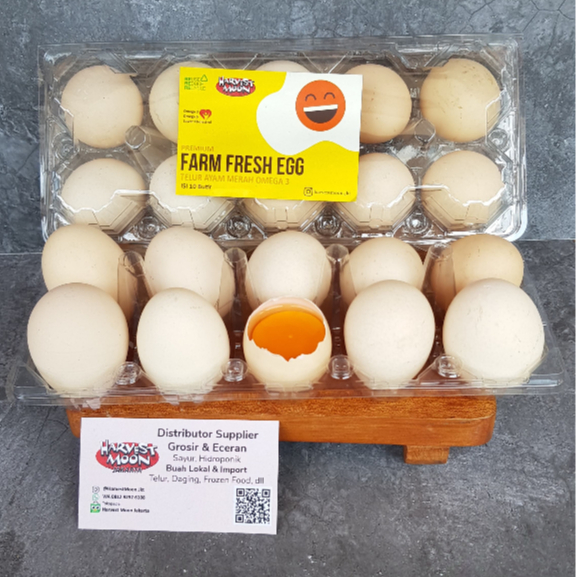 

HarvestMoon Telur Ayam Kampung Omega 3 Merah Per Tray