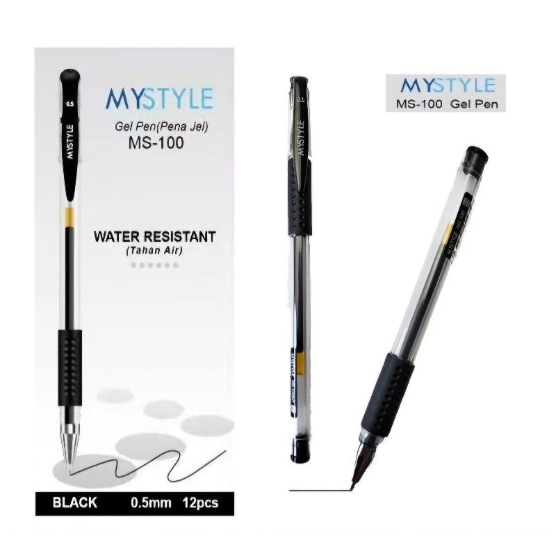 

Pulpen Gel 0.5mm MYSTYLE (12pc)