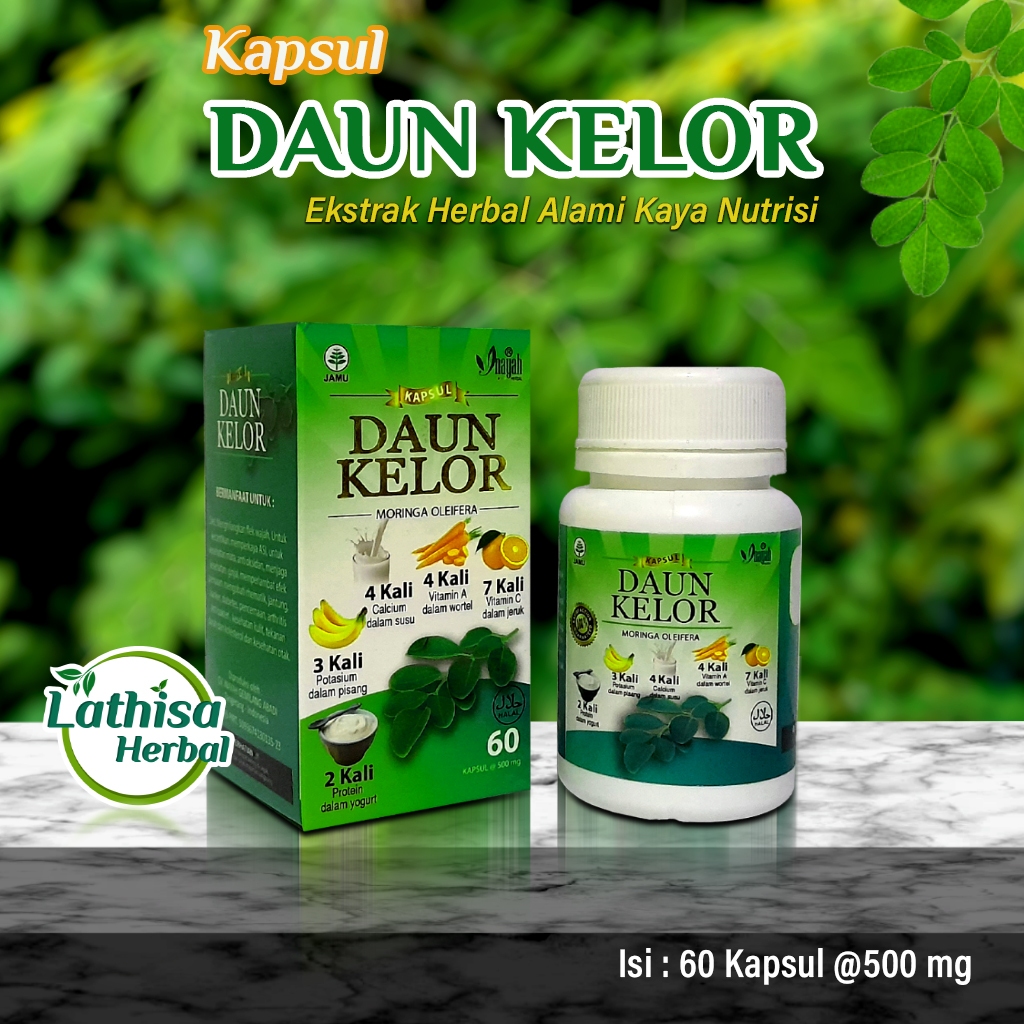 

Kapsul kelor suplement vitamin antibactrial virus 60 Kapsul