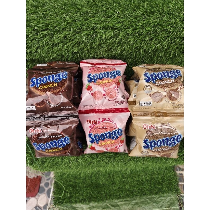 

SPONGE RASA COKLAT STRAWBERRY CAPPUCINO SATU RENCENG 10PCS