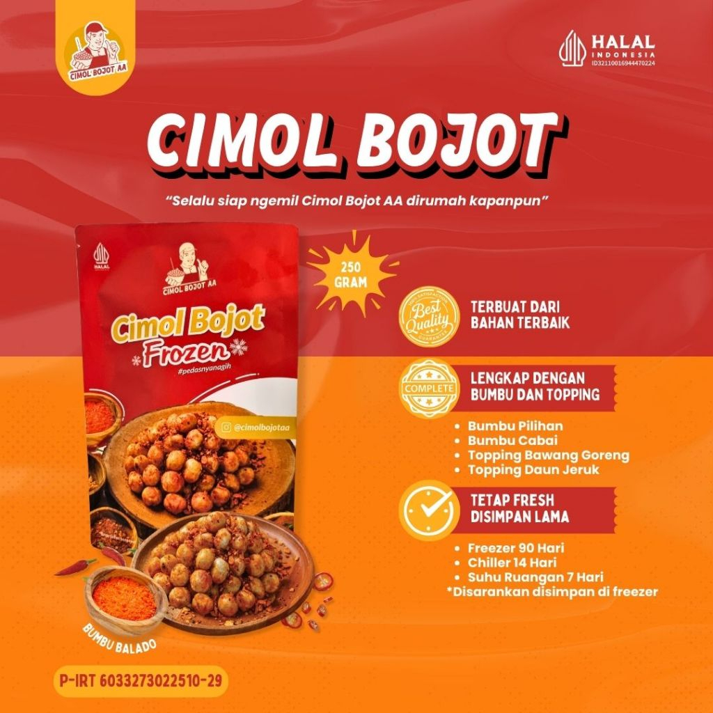 

Cimol Bojot AA Original Rasa Balado Daun Jeruk