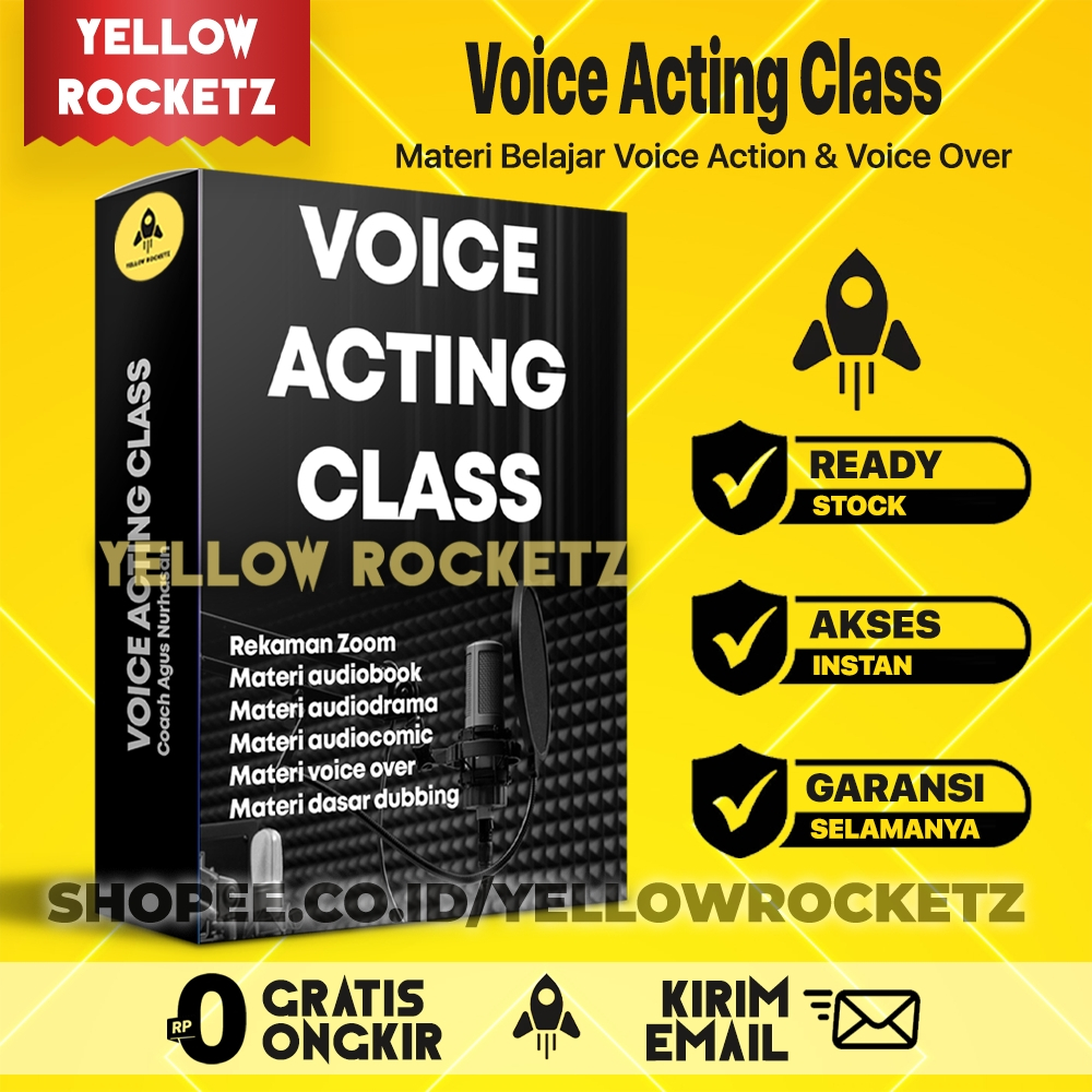 VOICE ACTION CLASS - Materi Belajar Jadi Voice Actor Dubber Voice Over dan Pengisi Suara Handal