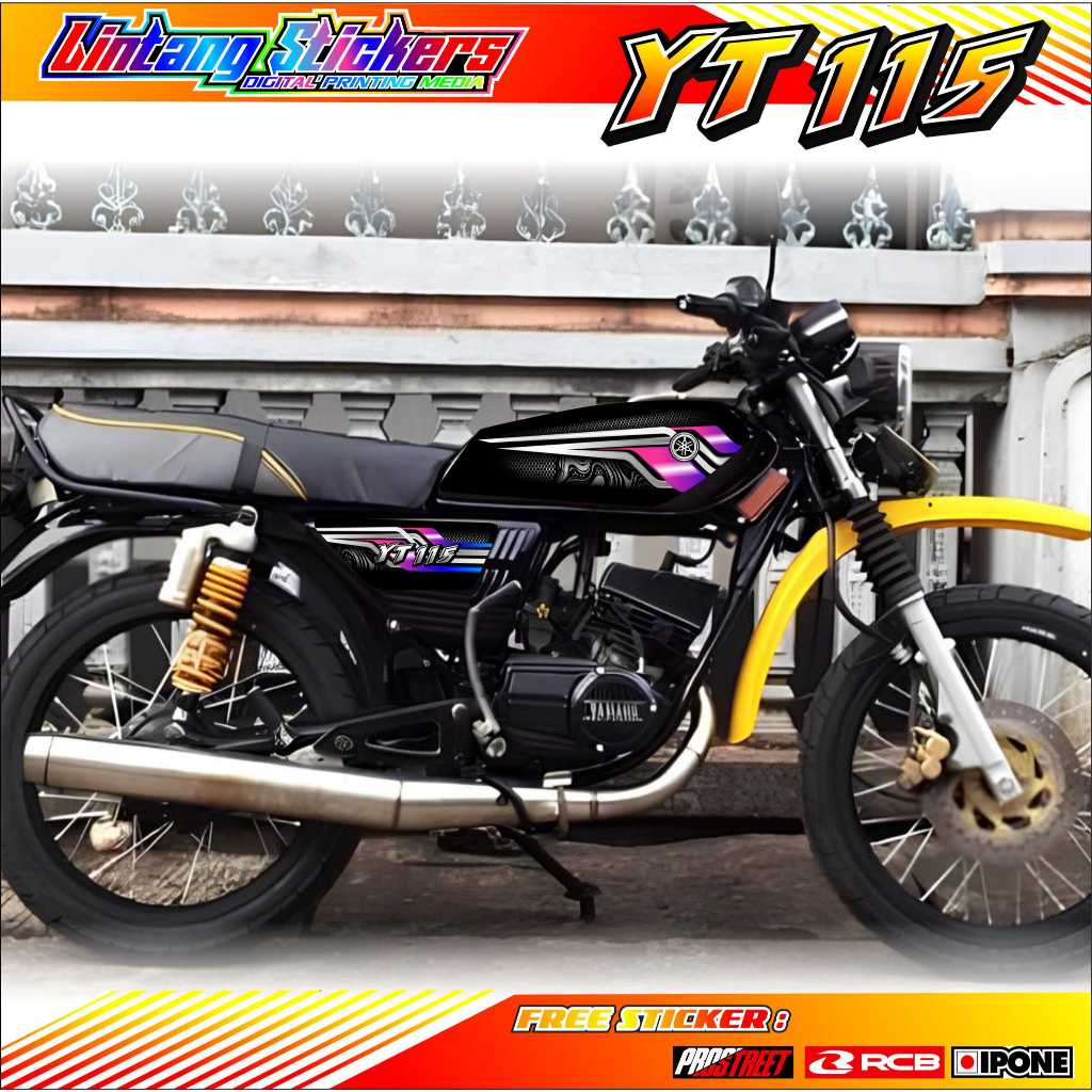 STRIPING VARIASI YAMAHA YT 115 - IRON CLASSIC STYLE / STICKER LIST VARIASI MOTOR YT 115