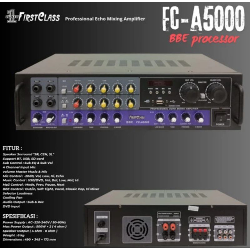 POWER AMPLIFIER FIRSTCLASS FC-A5000 ORIGINAL