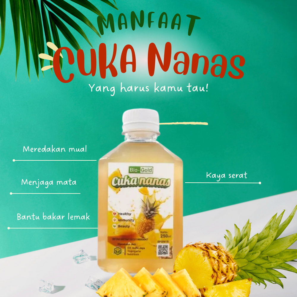 

Cuka Nanas Bio Gold Kemasan 250ml - Bantu Cepat Turunkan Gula Darah
