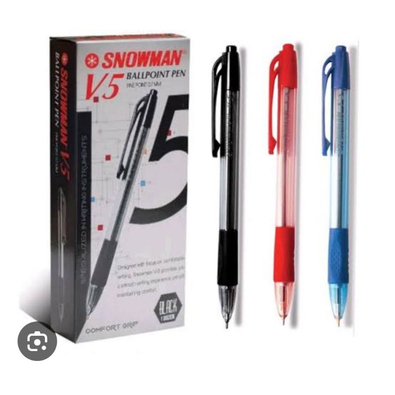 

pen Snowman V5 0,7 m tersedia warna hitam, biru, merah