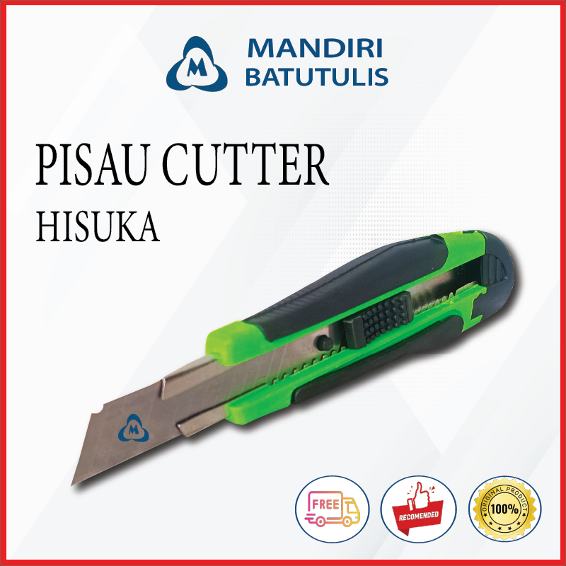 

Cutter Knife HISUKA - Cuter Karet - Kater Besar - Cutter Serbaguna - Pemotong Kertas