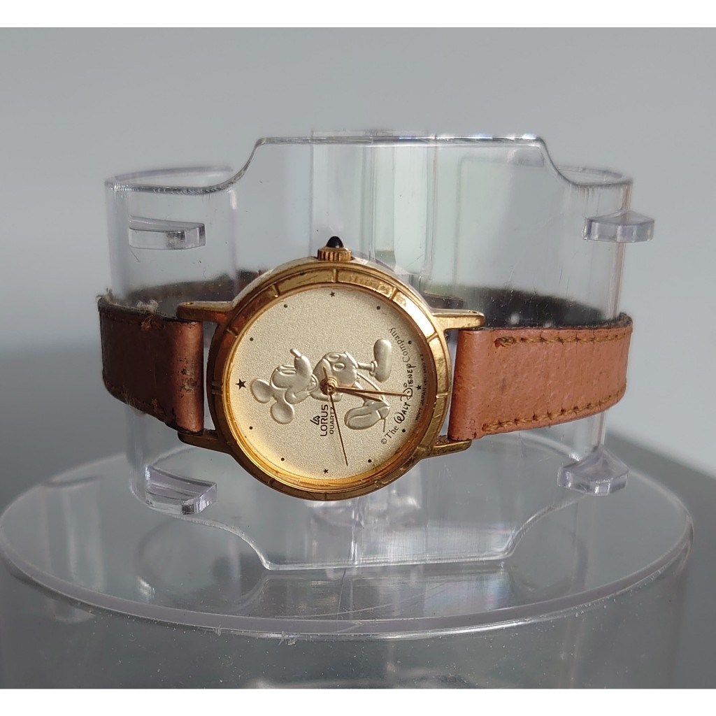 Jam lorus Vintage Gold Coin Mickey Mouse Lorus Watch, Rare
