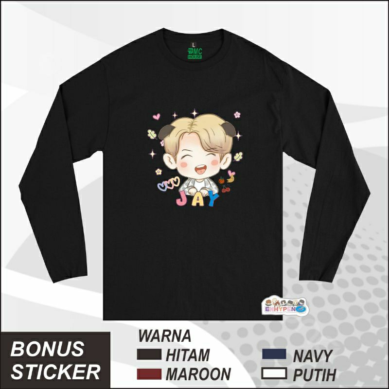 Kaos Jay Enhypen Kpop Korea Lucu Chibi Lengan Panjang