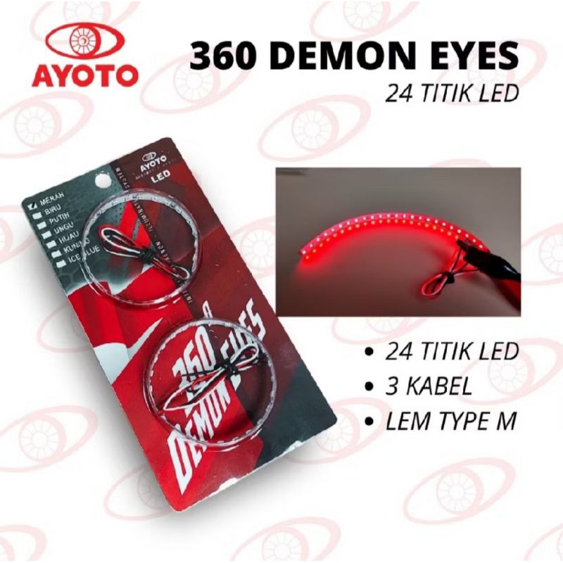 PROJIE BILED DEMON EYES / DEVIL EYES 360 AYOTO AUTO DEMON DE360 SEPASANG