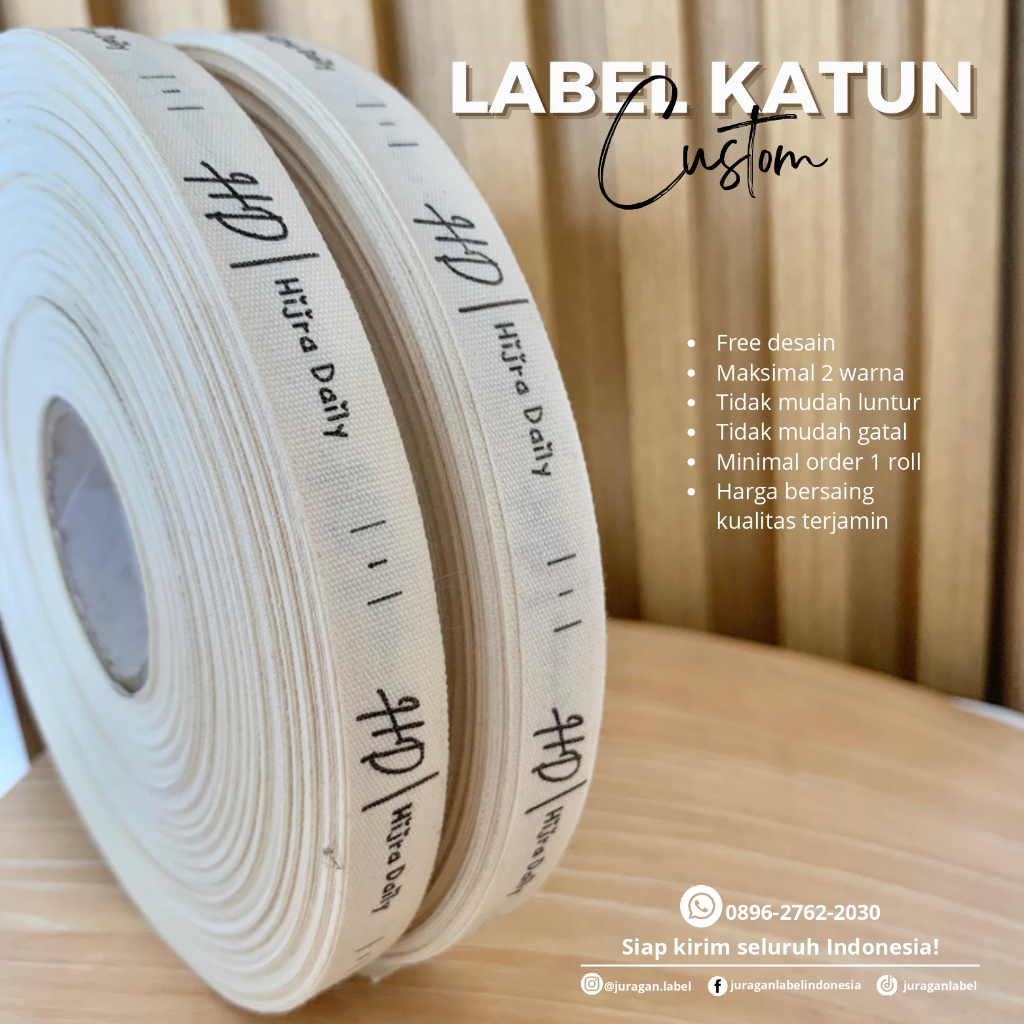

Label Katun/Label HIjab/Label Baju/Label Custom Termurah