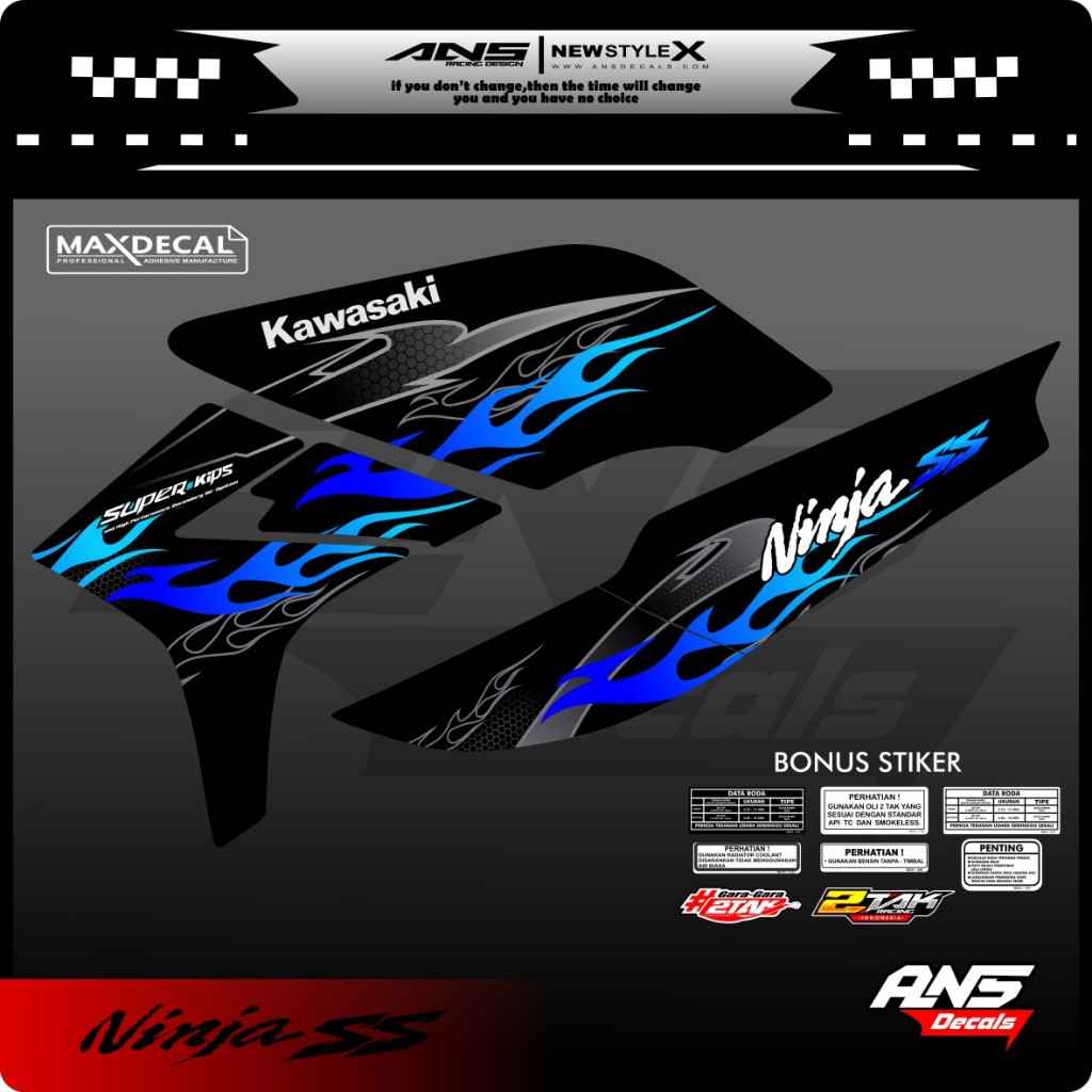 Striping Variasi NINJA SS Transparan Striping Ninja R NINJA SS ORIGINAL STRIPING MOTOR KAWASAKI NINJ