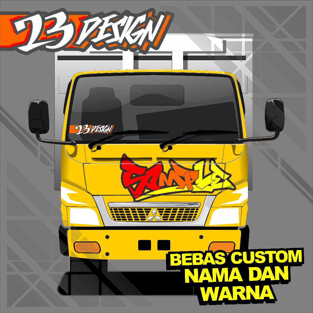 

STICKER CABIN DEPAN TRUCK BEBAS REQUEST UKURAN,NAMA DAN WARNA