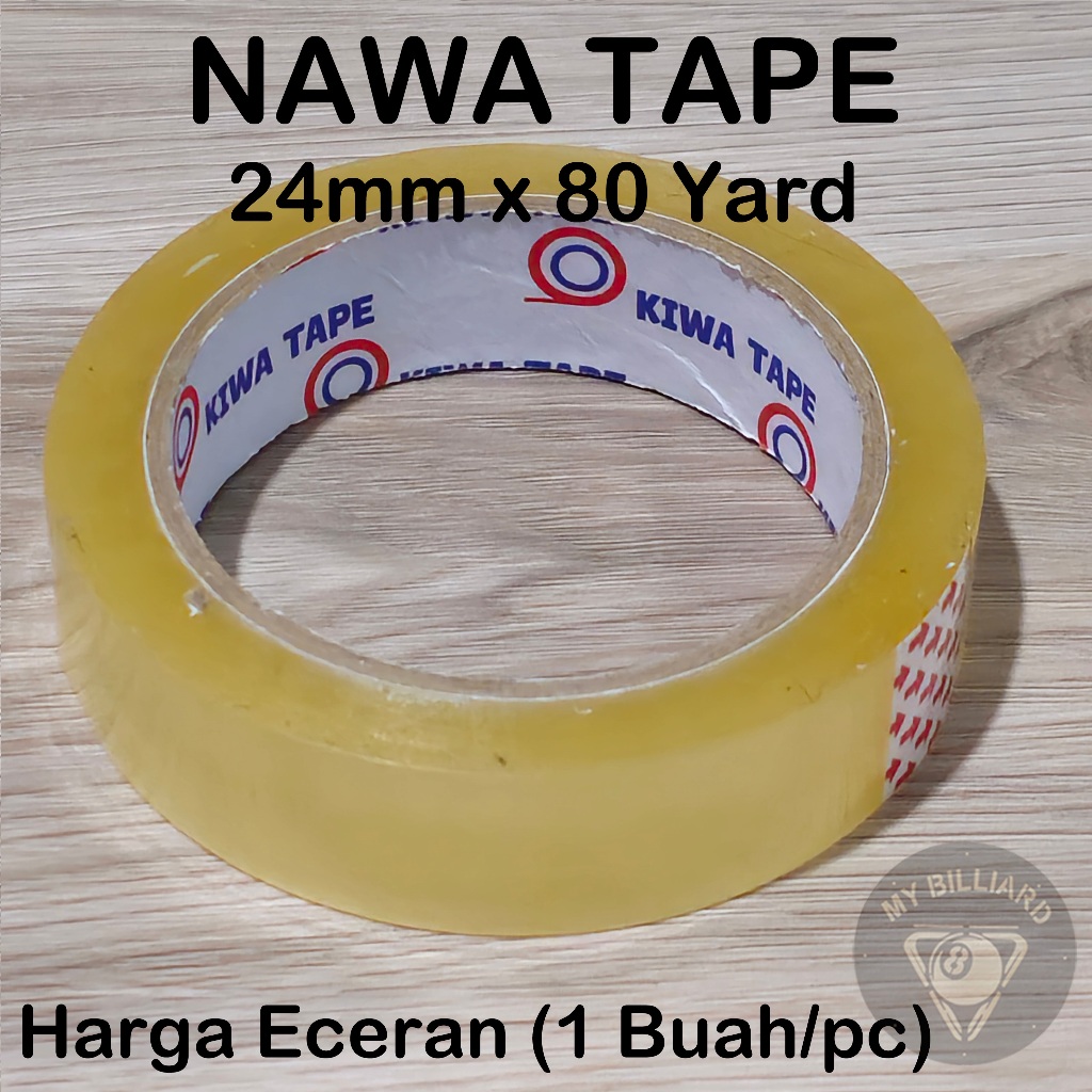 

LAKBAN BENING MERK NAWA TAPE 24 X 80 YARD - ISOLASI PACKING SELOTIP