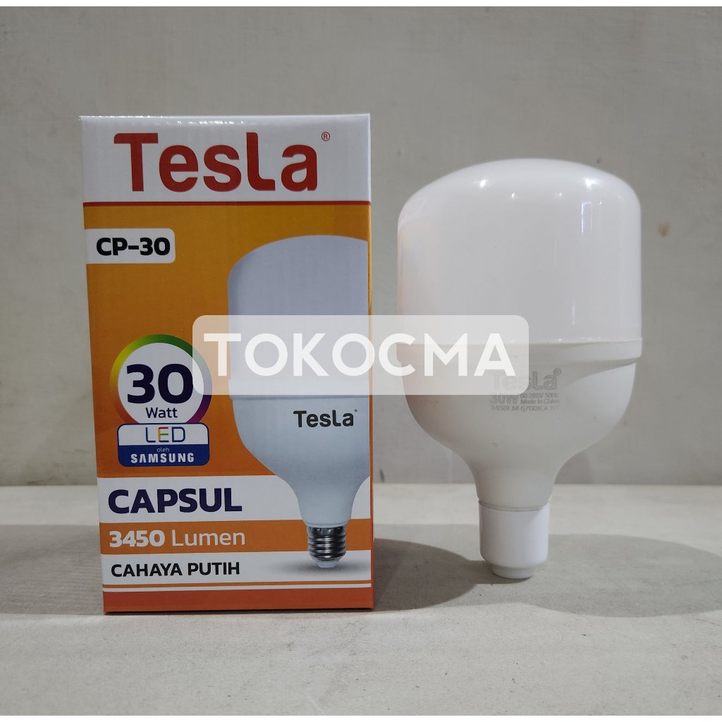 Lampu LED Bohlam Capsul 30w 30watt Tesla Cahaya Putih Hemat Energy