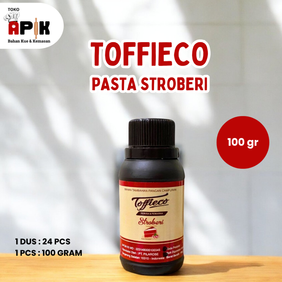 

TOFFIECO PASTA RUM BAKAR / RUM BLACK FOREST / STROBERI / VANILLA / VANILLA BUTTER / ZERO BAKAR 100 GRAM