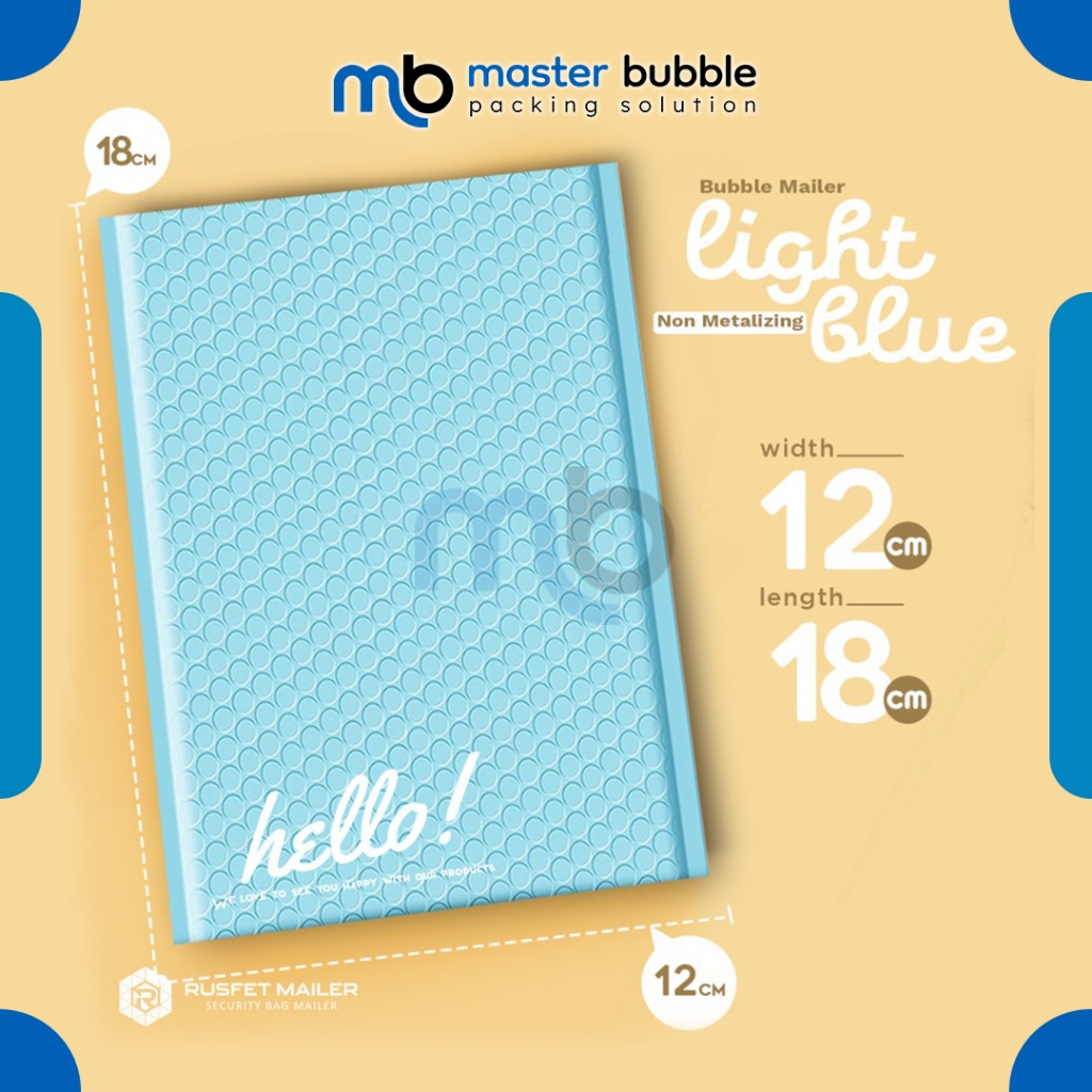 

Amplop Bubble Mailer Polos Sky Blue 12 x 18 cm Harga Ecer Amplop Packing Olshop Termurah Rusfet