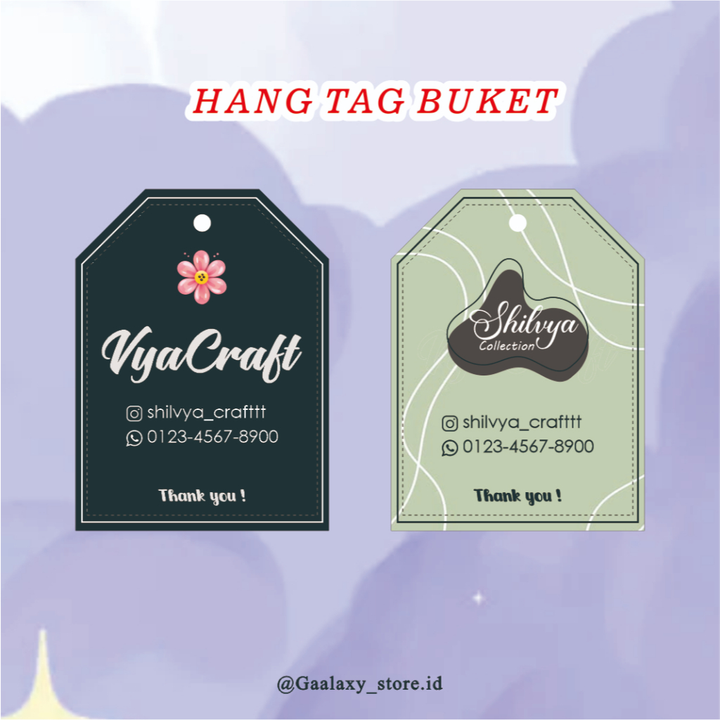 

[isi 50pcs] hang tag buket || label souvenir || tag flower