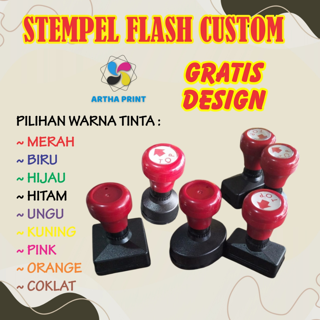 

STEMPEL TOP KEPALA MERAH CUSTOM DESIGN SENDIRI